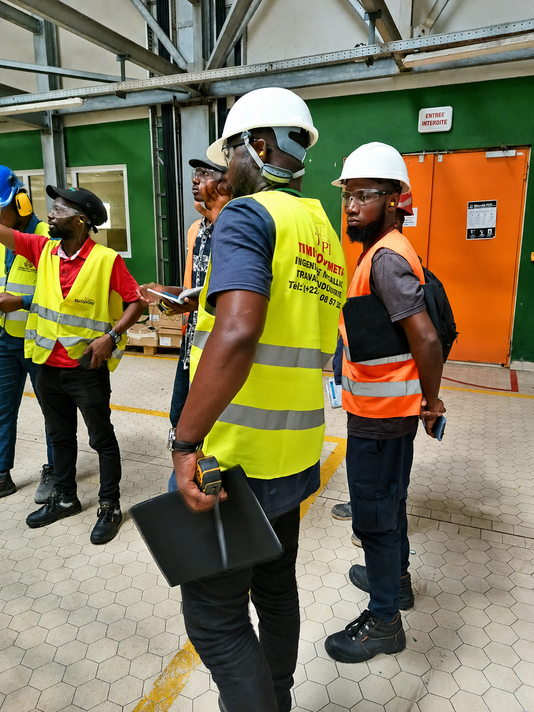Visite technique en zone industrielle